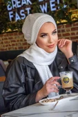 Beyaz Fitilli Tesettür Bere thumbnail 1