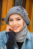 Antrasit Aksesuarlı Bucket Şapka - 30401 - 2