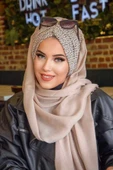 Gri Bej Desen Hazır Şal - 3