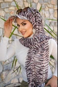 Zebra Desen Kepli Bandana Şapka Şal thumbnail 1