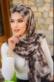 Kahve Vizon Batik Desen Hazır Şal thumbnail 1