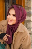 Bordo Kaşe Hazır Eşarp - 1