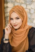 Camel Büzgülü Hazır Şal thumbnail 3