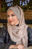 Gri Bej Desen Hazır Şal - 2