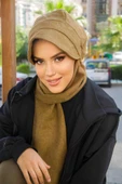 Hardal Kaşe Tesettür Şapka - 1
