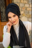 Siyah Çiçekli Pratik Şal thumbnail 2
