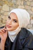 Kırık Beyaz Fitilli Maskeli Bere - 2