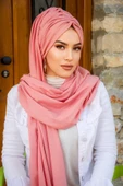 Gülpembe Büzgülü Hazır Şal thumbnail 3