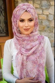 Pudra Bahar Çiçek Desen Hazır Şal - 2