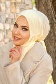 Krem Kışlık Spor Bone Hijab thumbnail 1