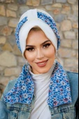 Kırık Beyaz Çiçekli Şapka Bone - 2