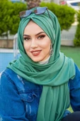 Yeşil Büzgülü Hazır Şal - 3