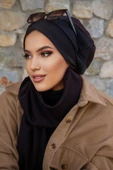 Bordo Siyah Garnili Tesettür Bere thumbnail 2