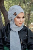 Gri Armalı Tesettür Bere thumbnail 2
