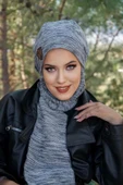 Lacivert Melanj Armalı Tesettür Bere thumbnail 1