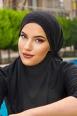 Siyah Hijab Havuz ve Deniz Bonesi thumbnail 1