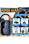Akıllı 4000mAh Dijital Hava Kompresörü  150PSI Şarjlı Taşınabilir Lastik Şişirme Pompası - 8