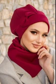 Bordo Fiyonklu Tesettür Bere Ve Etol Takım thumbnail 2