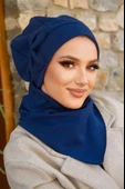 Lacivert Fiyonklu Tesettür Bere Ve Etol Takım thumbnail 3