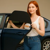 2'Li Oto Cam Güneşlik Sineklik  Araç Yan Cam Perdesi  Çocuk ve Bebek Koruyucu Güneşten Koruma Örtüsü - 1