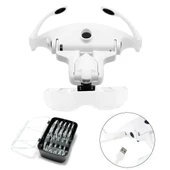 Şarjlı Gözlük Büyüteç Çalışma Büyüteci 5 Lensli 9892b2c - 5