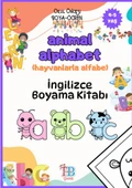 Animal Alphabet (Hayvanlarla Alfabe) Boyama Kitabı - 1