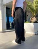 Premium Distressed Wash Baggy Kot Pantolon thumbnail 3