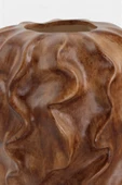 Serenité Ahşap Dalgalı Sarmaşık Desenli Seramik Vazo (18x25.5 cm) thumbnail 5