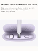 Airpods Max Fileli Kulak Üstü Bluetooth Kulaklık Ve Kılıf Pop-Up Aktif Gürültü Engelleme-Şeffaf Modu iPhone Uyumlu (Yıldız Işığı) - 3