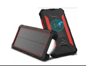 Güneş Enerjili Wireless Özellikli 20000 mAh  Solar Powerbank - 2+1 Çıkışlı - 1