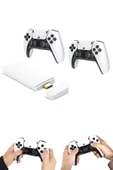 4K HD Görüntü Kaliteli Retro Game Stick 20000 Oyunlu Çift Kollu Beyaz Game Stick thumbnail 1
