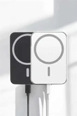Kablosuz Şarj Aleti Magsafe Araç Içi Manyetik Şarj 15W İOS Uyumlu thumbnail 2