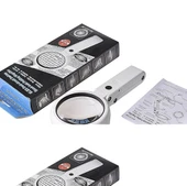 Usb Şarj Edilebilir Katlanabilir 3.510x Büyüteç 8 Ledli Masa Ve Eliçin  Taşınabilir Büyüteç Fs90rc thumbnail 7