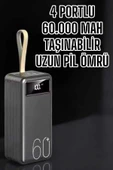 Powerbank 60.000 Mah Hızlı Şarj 4 Çıkışlı Uzun Şarj Süreli Dijital Göstergeli thumbnail 1