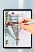 Tablet Kalemi iOS Android Windows Uyumlu Yedek Uçlu Universal Çizim Kalemi thumbnail 4