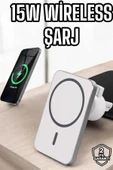 araç uyumlu Kablosuz 15W Taşınabilir Şarj Aleti Çift Kablo thumbnail 2