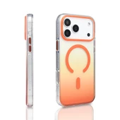 iPhone 17 Pro Max Kılıf Kablosuz Şarj Özellikli Şeffaf Transparan Renk Geçişli Toros Kapak thumbnail 2