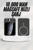 Taşınabilir Şarj Magsafe Powerbank 10.000 mAh Hızlı Şarj Led Göstergeli Kablosuz - 2