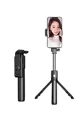 Selfie Çubuğu Tripod Bluetooth Kumandalı Selfie Çubuğu Telefon Tutucu thumbnail 3