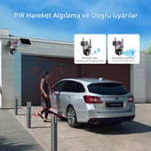 SIM735 Solar Güvenlik Kamerası Türkçe 4G Sim Kartlı PTZ Hareketli Gece Görüşlü Güneş Panelli Kamera - 8