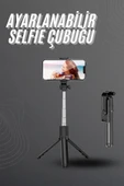 Selfie Çubuğu Tripod Bluetooth Kumandalı Selfie Çubuğu Telefon Tutucu thumbnail 2
