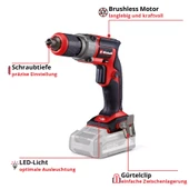 Einhell TP-DY 18 Li BL - Solo PROFESYONEL Kömürsüz Akülü Alçıpan Vidalama thumbnail 4