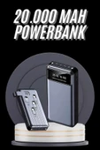Hızlı Şarj Özellikli 20.000 Mah Dijital Göstergeli USB Girişli Android ve İOS Uyumlu Powerbank thumbnail 2