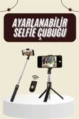 Cep Telefonu Tripod Standı Manyetik Selfie Sopa Bluetooth Uzaktan Kumandalı - 2