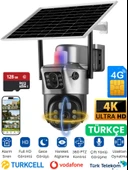 SIM735 Solar Güvenlik Kamerası Türkçe 4G Sim Kartlı PTZ Hareketli Gece Görüşlü Güneş Panelli Kamera - 1