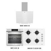 Beko Beyaz Cam Digital Ankastre Set (Bde 6041 B + Bocd T 6510 Eb + Bfc 631 B) - 1
