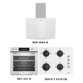 Beko Beyaz Cam Digital Ankastre Set (Bde 6064 B + Bocd T 6510 Eb + Bfc 631 B) - 1