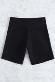 Kadın Siyah Önden Bağcıklı Deniz Şortu thumbnail 2
