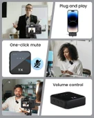 Plentiful Çoklu Giriş Kablosuz Çiftli Yaka Mikrofonu thumbnail 7