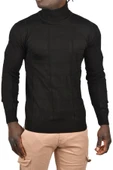 DeepSEA Kare Desenli Balıkçı Yaka Slim Fit Boğazlı Triko Kazak 2505493 - 4